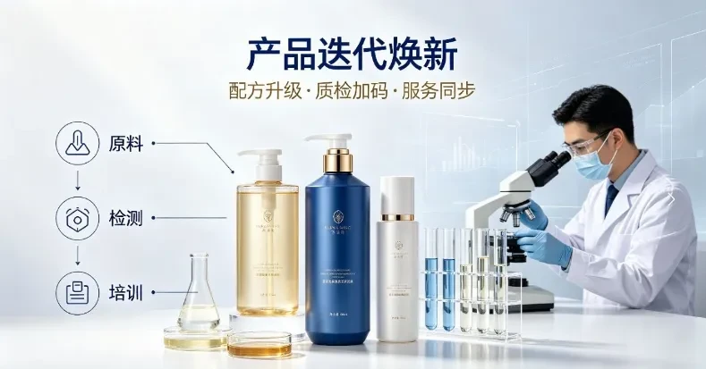 新盛集团美业产品配方迭代更新,美容美发新品质检升级