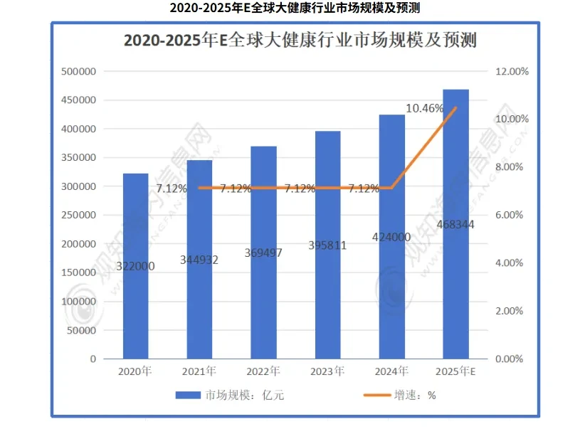 2020-2025年E全球大健康行业市场规模及预测